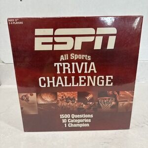ESPN All Sports Trivia Challenge Game 2005 USAopoly 1500 Questions New Sealed